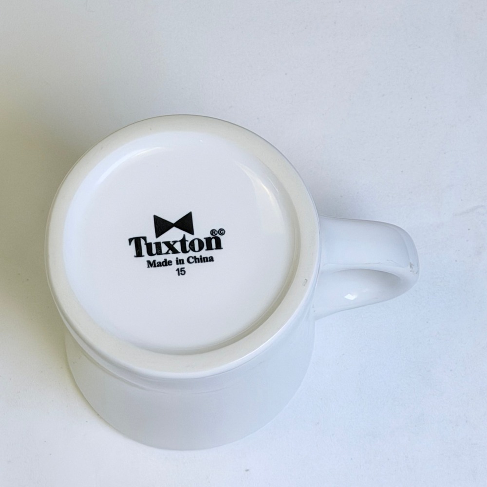 Tuxton White Ceramic Coffee Mug Diner Style Heavy Duty Vitrified China M30 - Picture 5 of 6